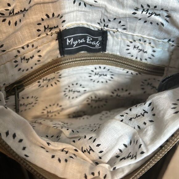 MYRA BAG Beautifully Handcrafted Premium Leather & Hide “Auburn Sky” - Picture 4 of 5